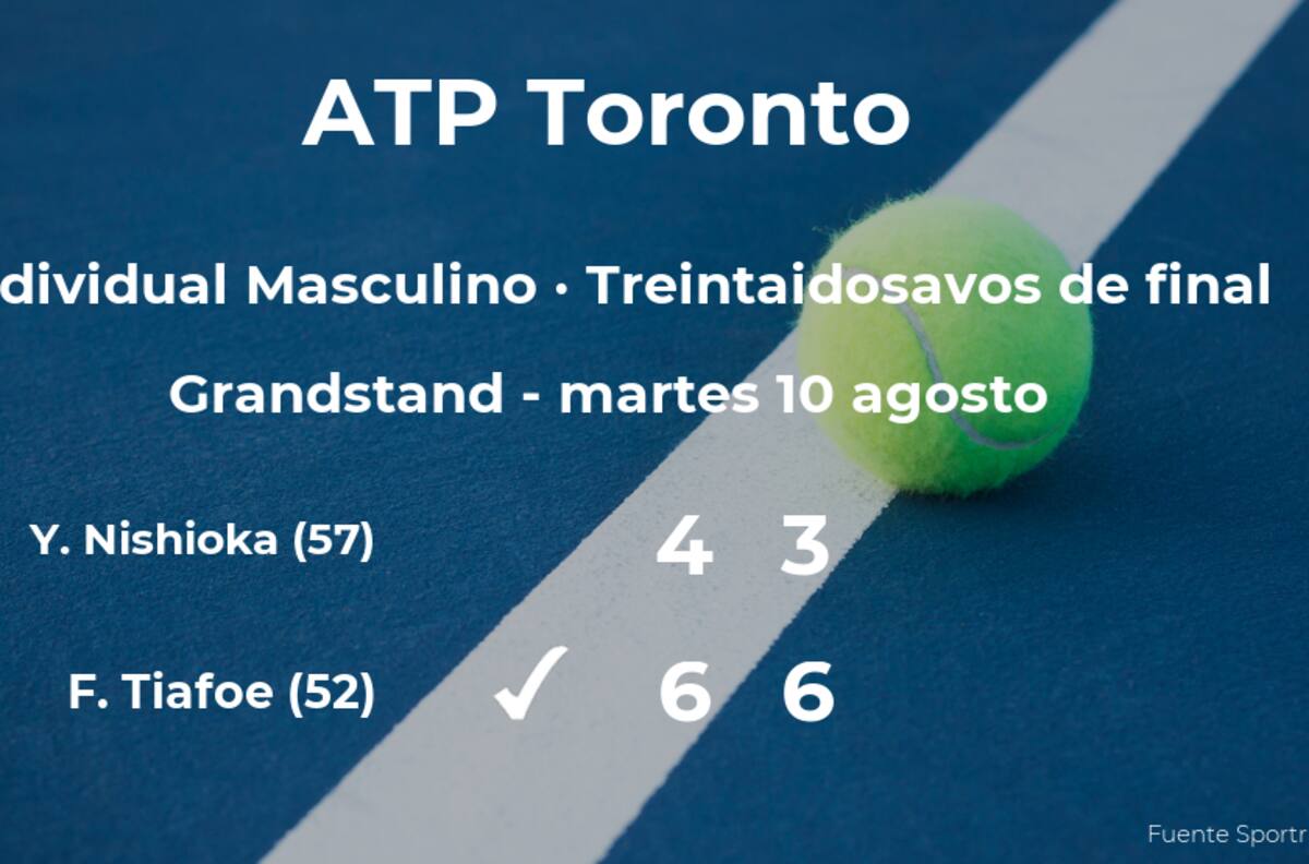 El tenista Francis Tiafoe logra clasificarse para los dieciseisavos de final a costa de Yoshihito Nishioka