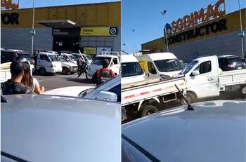 VIDEO | Registran violenta pelea entre fleteros en Homecenter de Viña del Mar