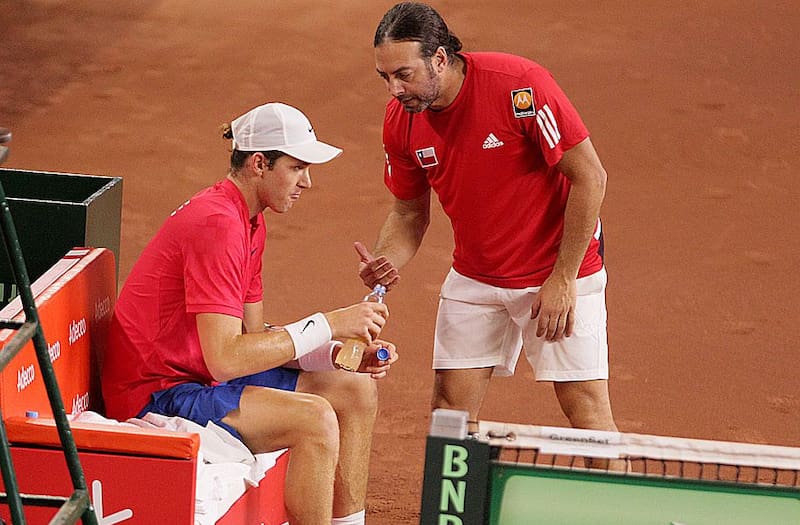 San Juan 06 de abril de 2018
Nicolas Jarry durante el juego de segunda ronda del Grupo I de la Zona de Americas en el estadio Dr Aldo Cantoni.
Delfo/Photosport