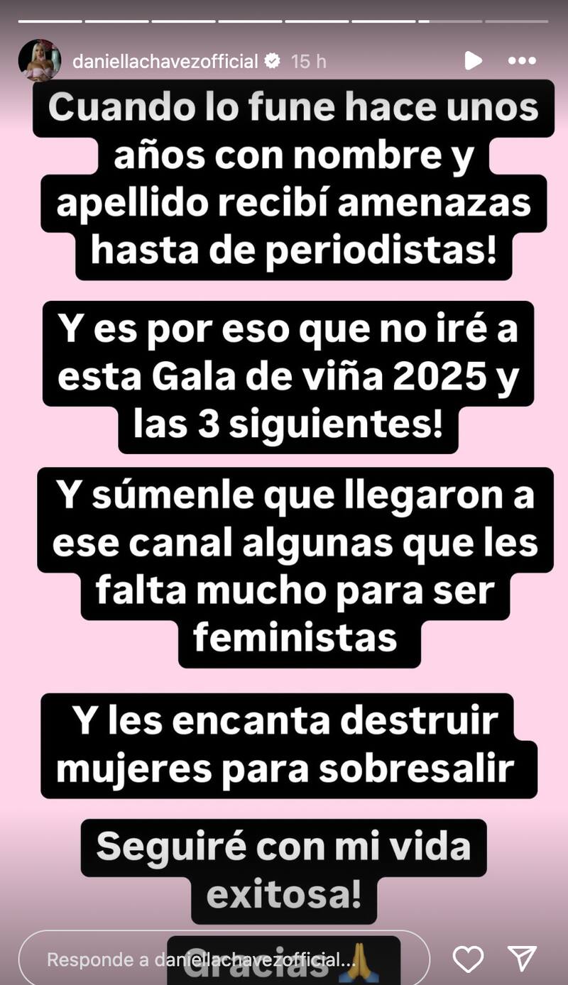 Daniella Chávez en Instagram.