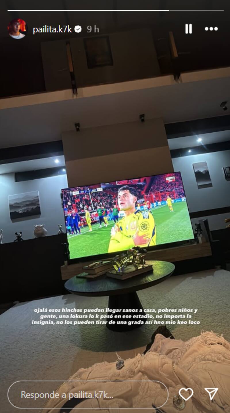 Historia compartida por el cantante en Instagram.