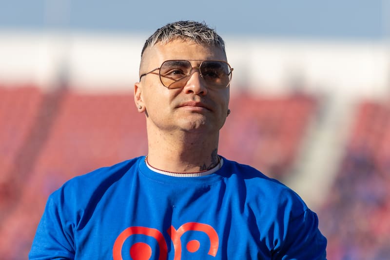 Cristóbal Campos en un homenaje realizado por Universidad de Chile en el Estadio Nacional. Foto: Felipe Escobedo
