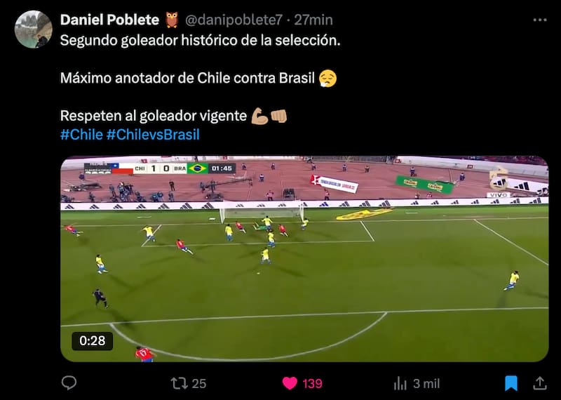 Eduardo Vargas el más aplaudido por los hinchas de La Roja.