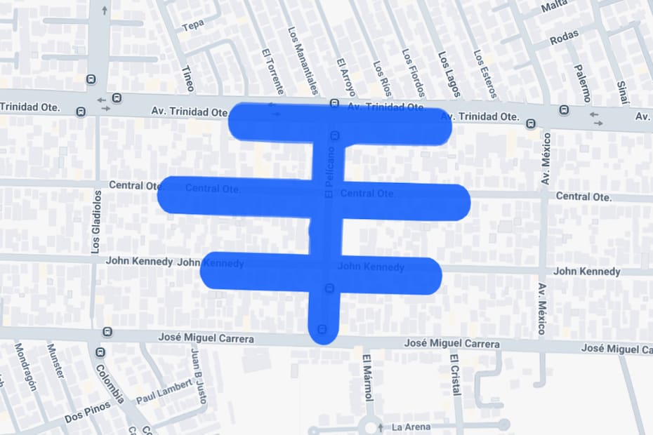 Sector afectado por el corte de luz.