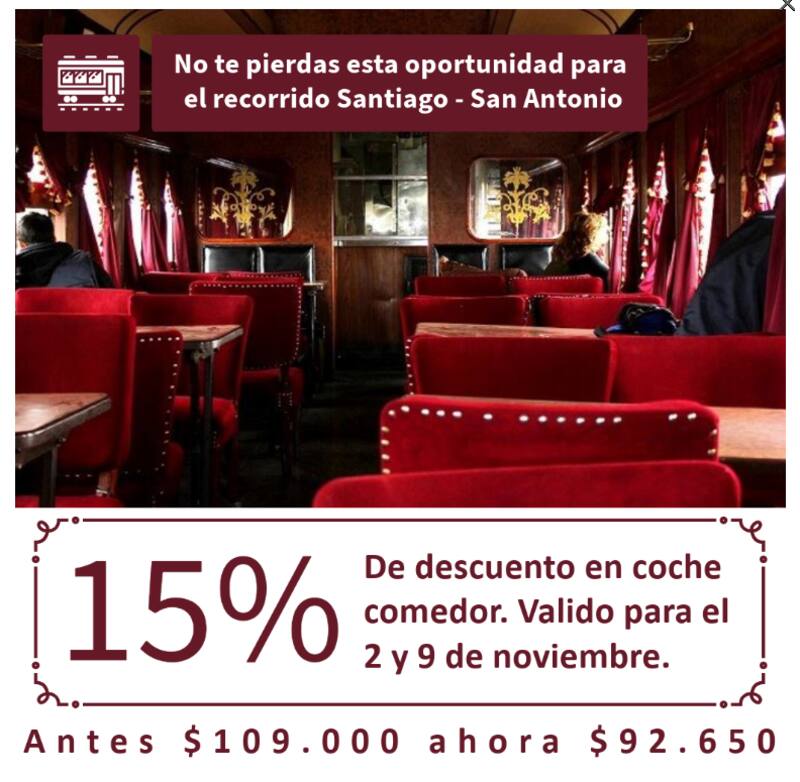 Descuento en Tren del Recuerdo.