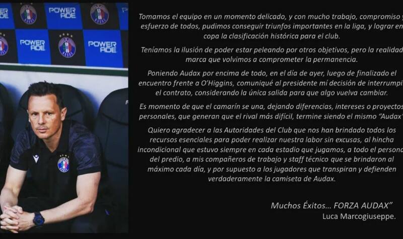 Carta de Luca Marcogiuseppe