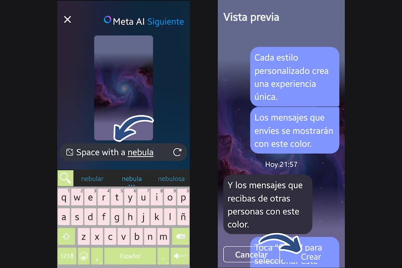 La IA por el momento solo puede generar fondos si se escribe en inglés.