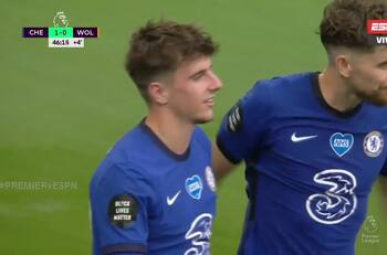 El golazo de tiro libre de Mason Mount en la victoria parcial del Chelsea ante Wolves