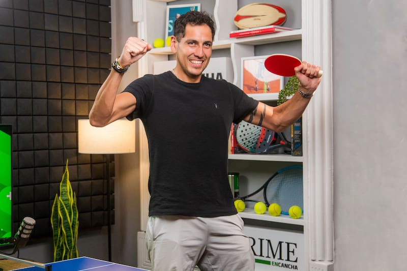 . El tenista estuvo en Raquetas y Palas. Foto: Cristian Martínez/En Cancha.