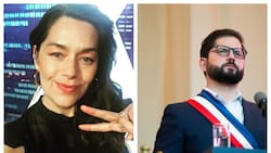 “Con mi presidente”: El inesperado encuentro de Elvira Cristi con Gabriel Boric en el aeropuerto