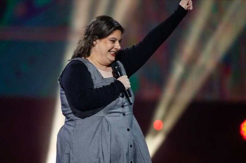 Fue la encargada de cerrar el Festival de Viña 2023 con el humor. Créditos: AtonChile.