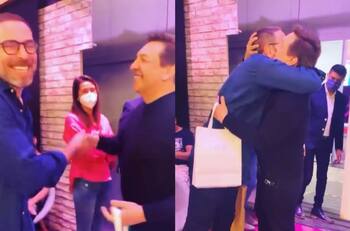 Con abrazo y beso: La tierna despedida de José Antonio Neme y Julio César Rodríguez tras la Matinatón