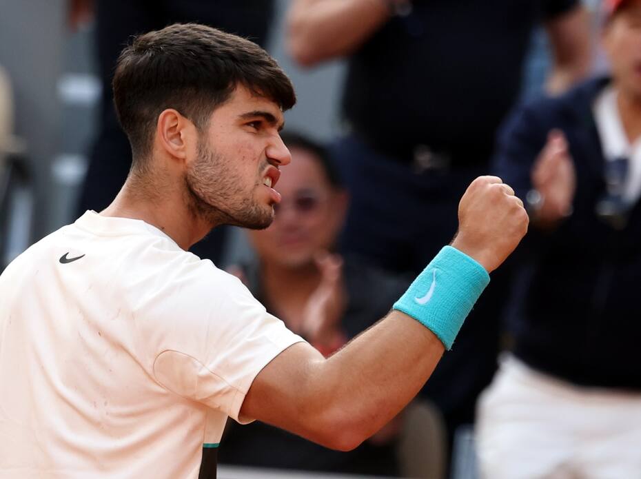 Carlos Alcaraz en Roland Garros. EFE