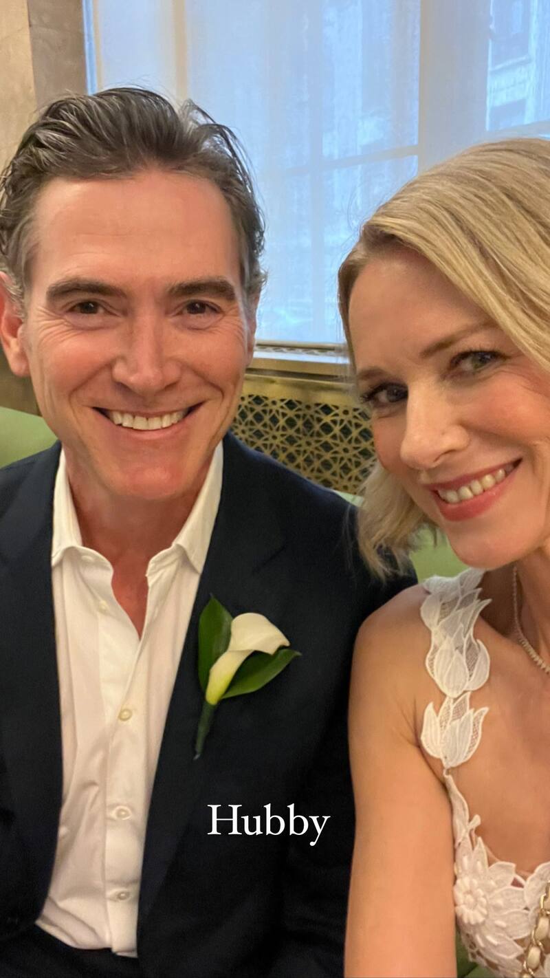 La actriz británica confirmó que se casó en secreto con Billy Crudup.