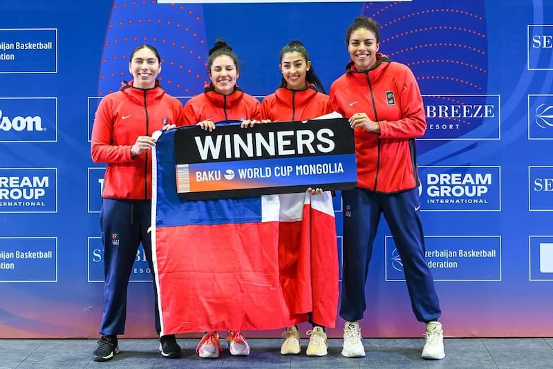 El equipo nacional clasificó al Mundial de Mongolia tras derrotar a Egipto. Foto: Federación Chilena de Básquetbol.