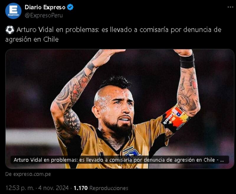 Prensa internacional reacciona a denuncia contra Arturo Vidal