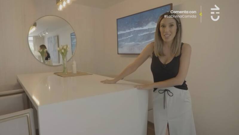 mostró su departamento en "La Divina Comida"