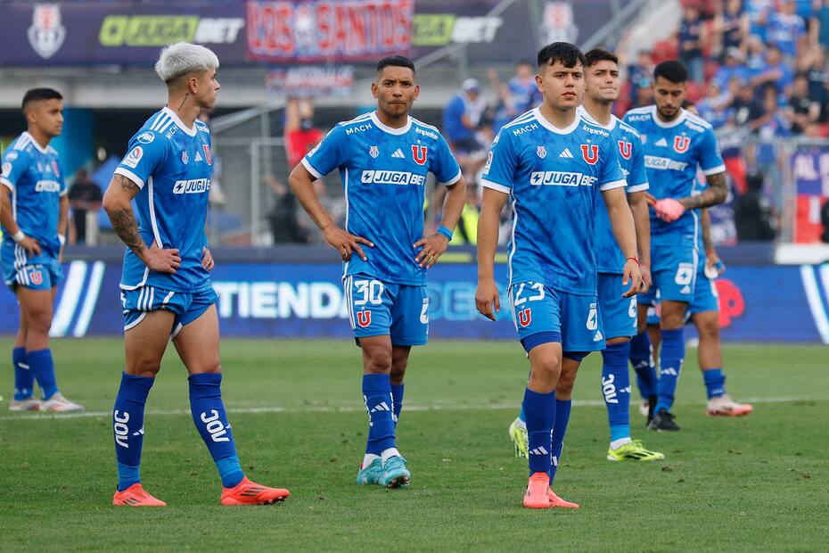 Los jugador de Universidad de Chile en el Estadio Nacional.