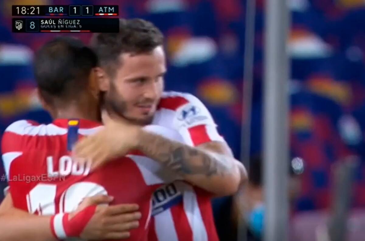 Cambiaron el tirador: Saúl puso el empate para Atlético Madrid ante Barcelona