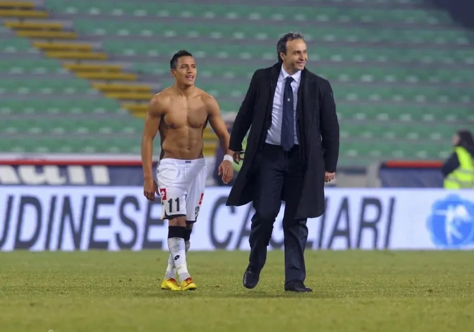 El chileno junto a Pasquale Marino.