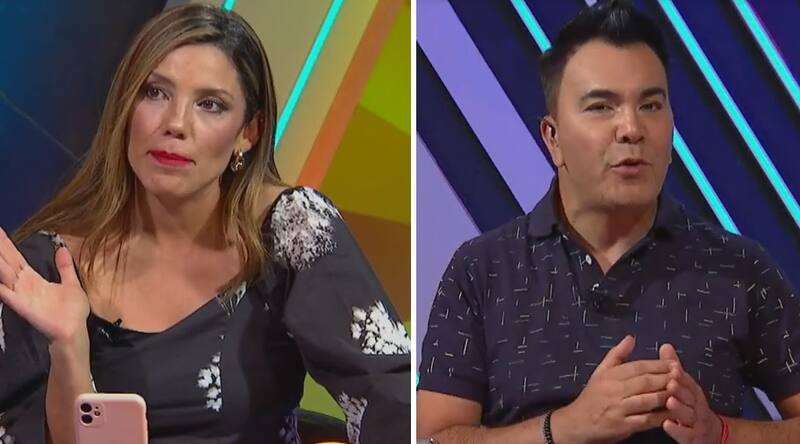 Paula Escobar y Luis Sandoval en "Qué te lo digo". Créditos: Pantallazo Zona Latina