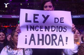 La protesta de Macarena Ripamonti en el Festival de Viña 2024