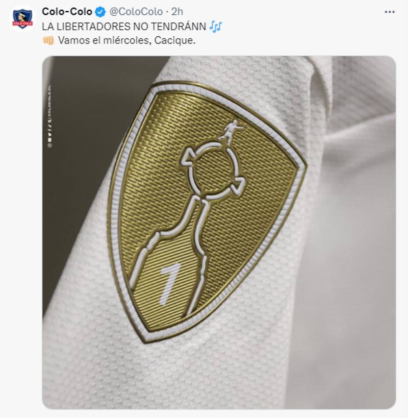 La publicación de Colo Colo a través de redes sociales