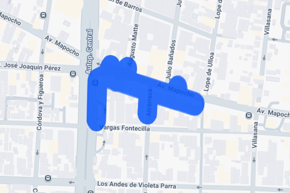 Sector afectado por el corte de luz.