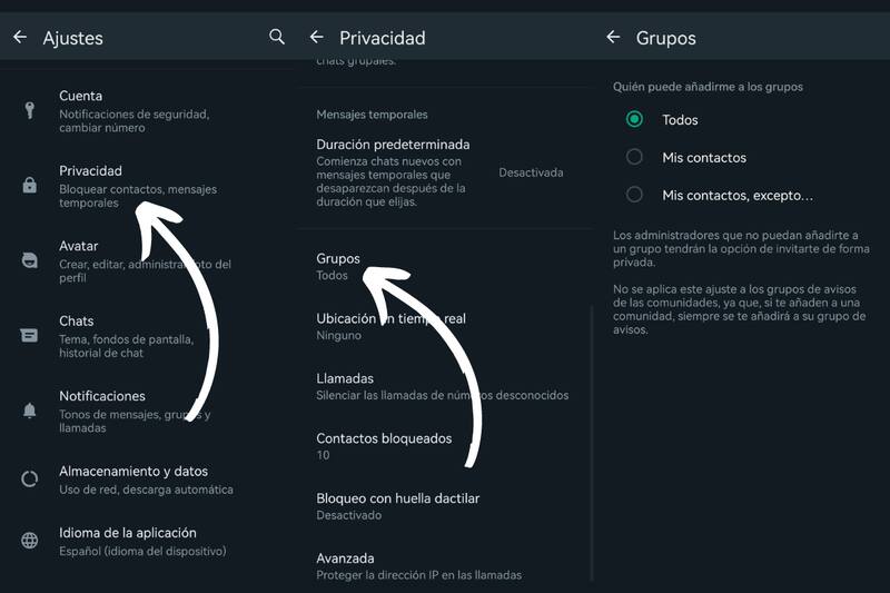 Así puedes evitar que te agreguen a grupos.