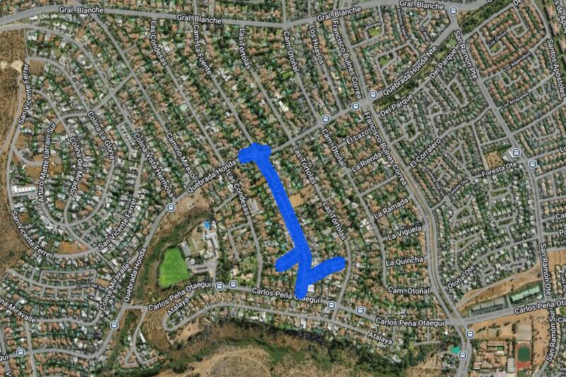 Sector afectado por el corte de luz.