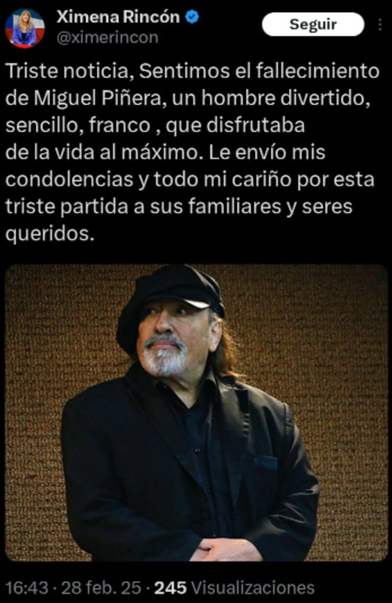 La abogada aprovechó la instancia para enviar sus condolencias a la familia Piñera. Créditos Captura: X.