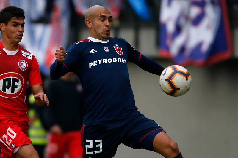 Marcos Riquelme en el partido de Unión La Calera vs. la U en 2019. Foto: Aton.