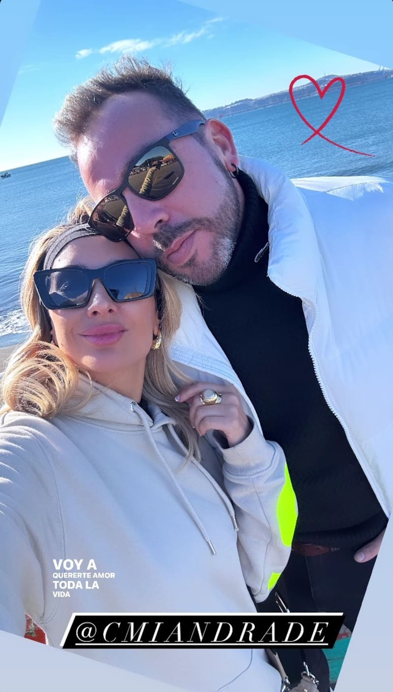 Camila Andrade y Francisco Kaminski están felices y enamorados. Créditos: Instagram