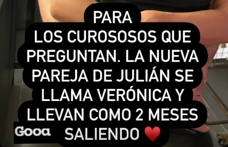 Cecilia Gutiérrez confirmó romance de Julián Elfenbein. Créditos: Instagram
