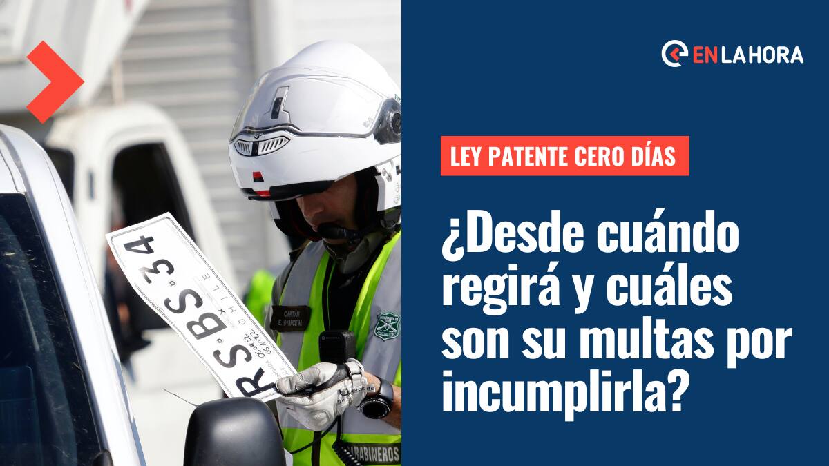 Ley Patente Cero Días: ¿En qué consiste, desde cuándo regirá y cuál es la multa por no portar la placa?