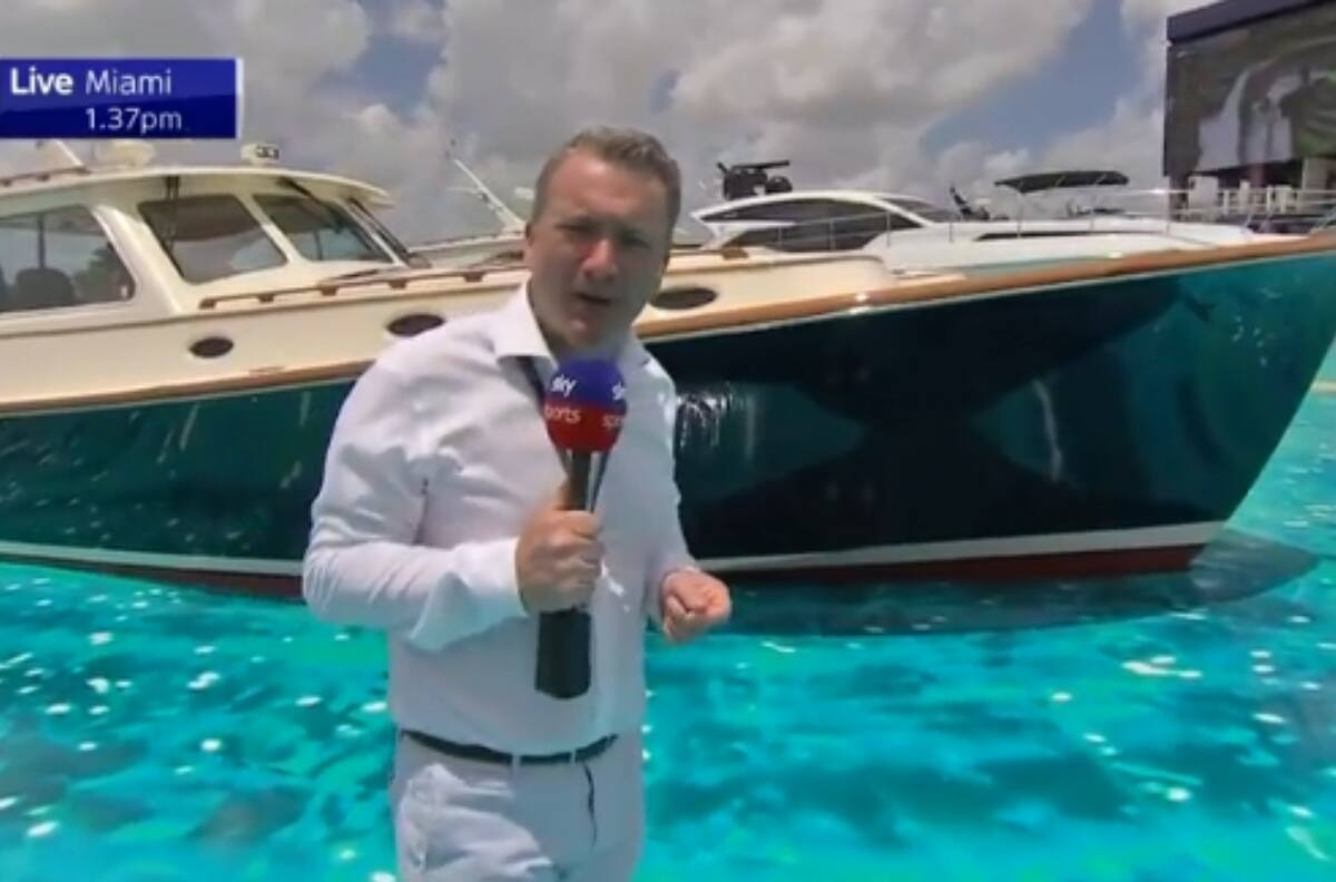 VIDEO | Fórmula 1: Reportero dio a conocer la falsedad del agua en el Gran Premio de Miami