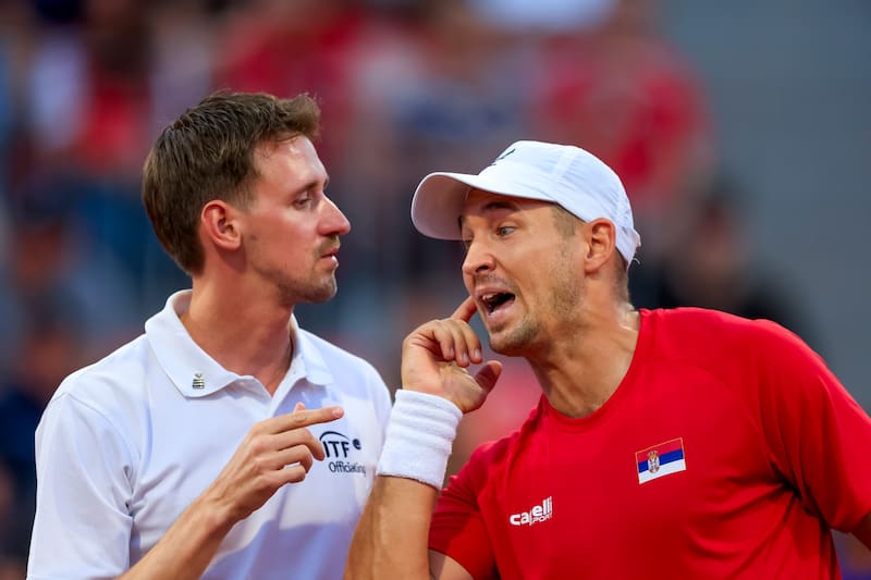 . El serbio en la serie de Copa Davis ante Chile. Foto: Agencia Aton.