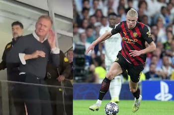 Grave provocación: padre de Haaland monta un show aparte contra los hinchas del Real Madrid en el Santiago Bernabeu