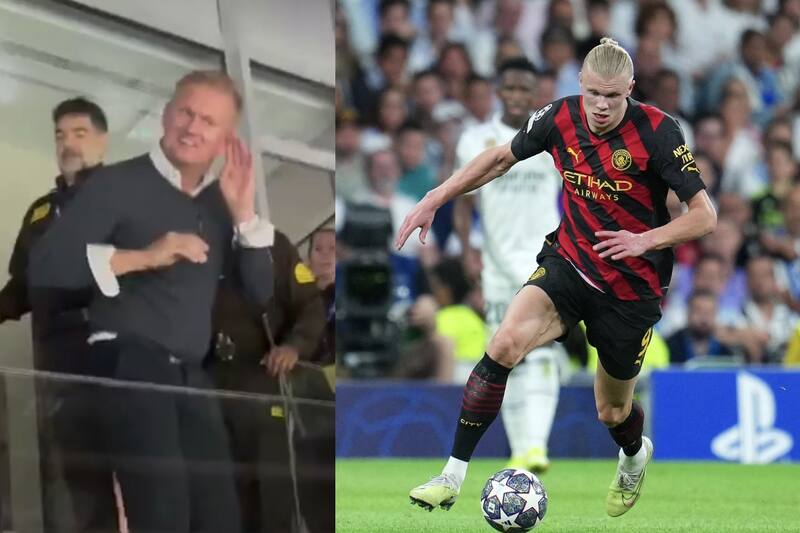 ¿Esto no pasa en Europa? Al padre de Erling Haaland provocó a los hinchas del Real Madrid y la sacó barata.