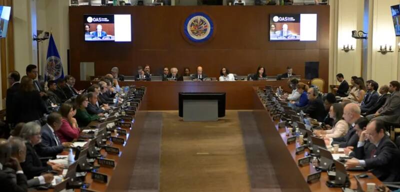 Votación de la OEA sobre Venezuela. Créditos: EFE.