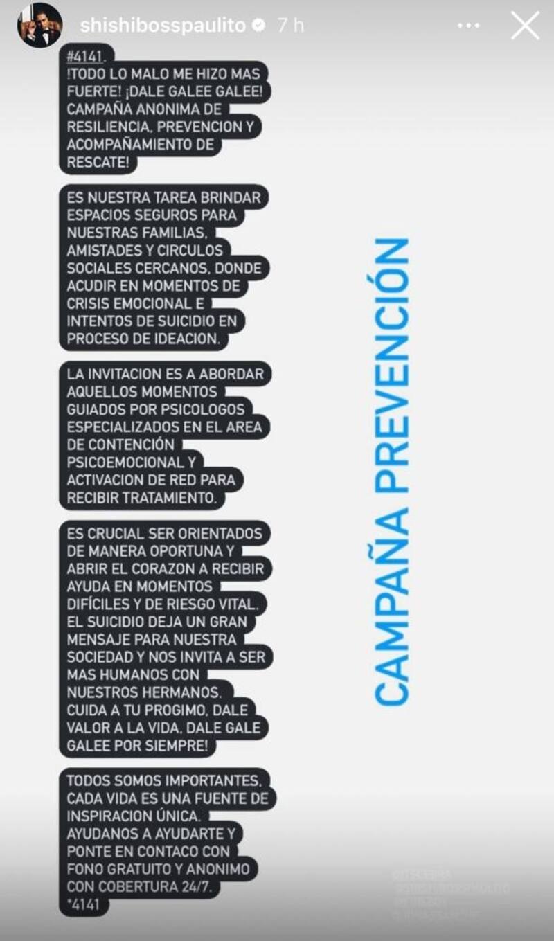 Pablo Chill-e compartió importante campaña por redes sociales.