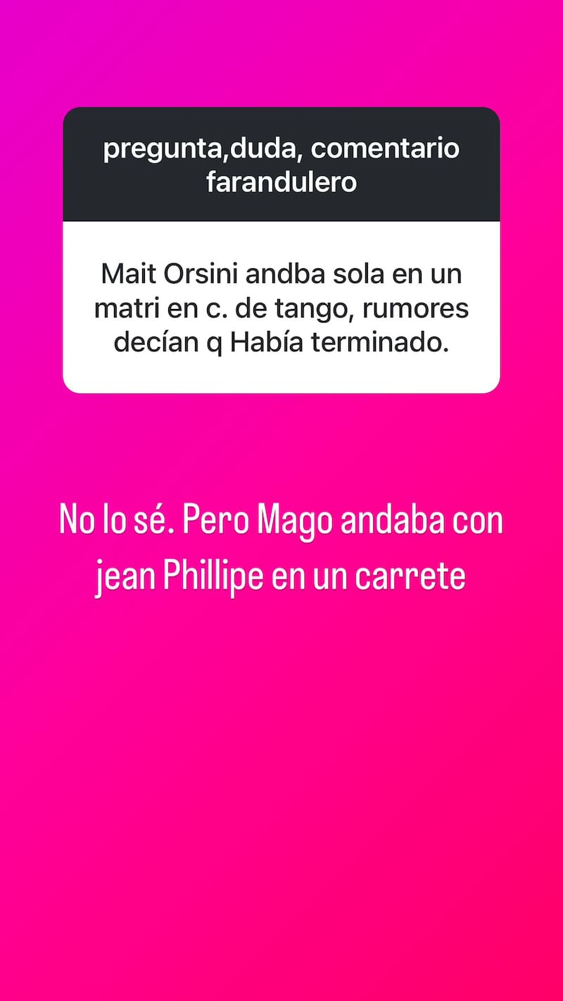 Un seguidor de Cecilia Gutiérrez habla sobre los rumores que rodean a Maite Orsini.