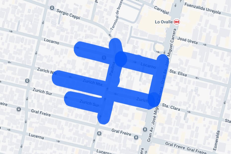 Sector afectado por el corte de luz.