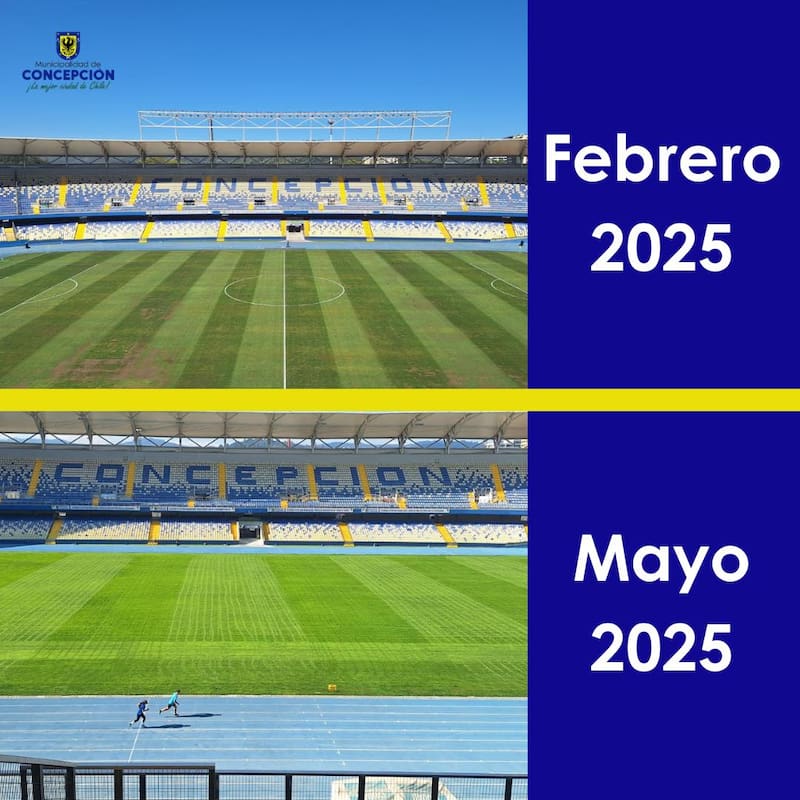 La mejora en el campo de juego. Foto: Municipalidad de Concepción.