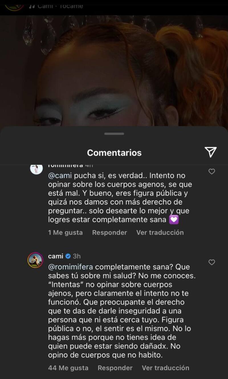 La cantante respondió a desubicado comentario.