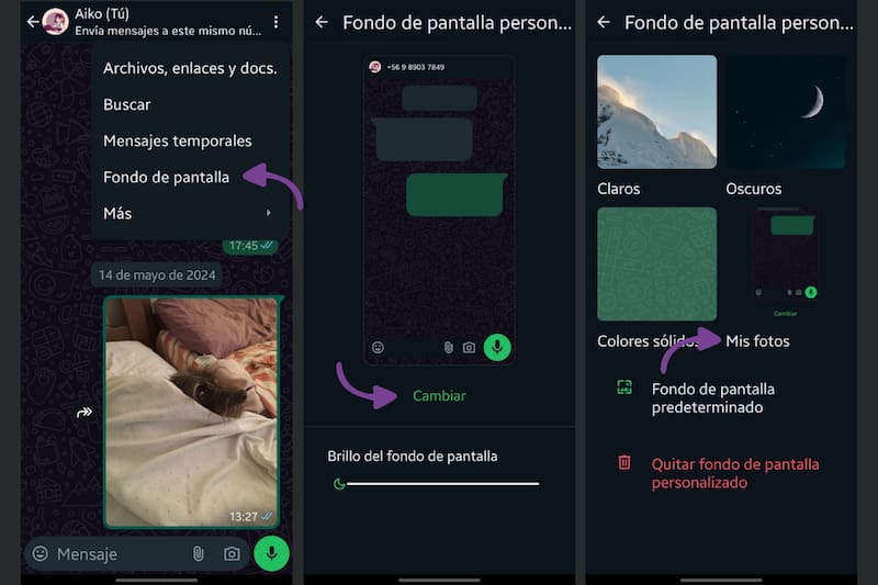Sigue estos pasos para cambiar tu fondo.