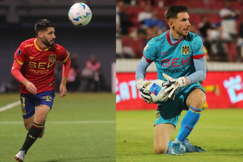 Cris Montes y Franco Torgnascioli, dos de los futbolistas que se fueron de Santa Laura a mitad de temporada. Fotos: Agencia Aton.