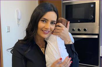 "Aún no sabe que el lago es agua": El chistoso momento que protagonizó Amalia, la hija menor de Dominique Gallego y Rodrigo Wainraihgt