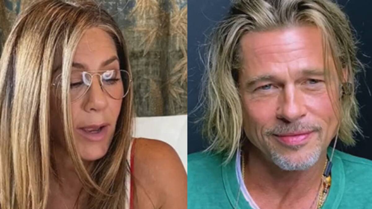 Brad Pitt y Jennifer Aniston "coquetearon" por videollamada mientras leían un guión