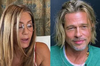 Brad Pitt y Jennifer Aniston "coquetearon" por videollamada mientras leían un guión